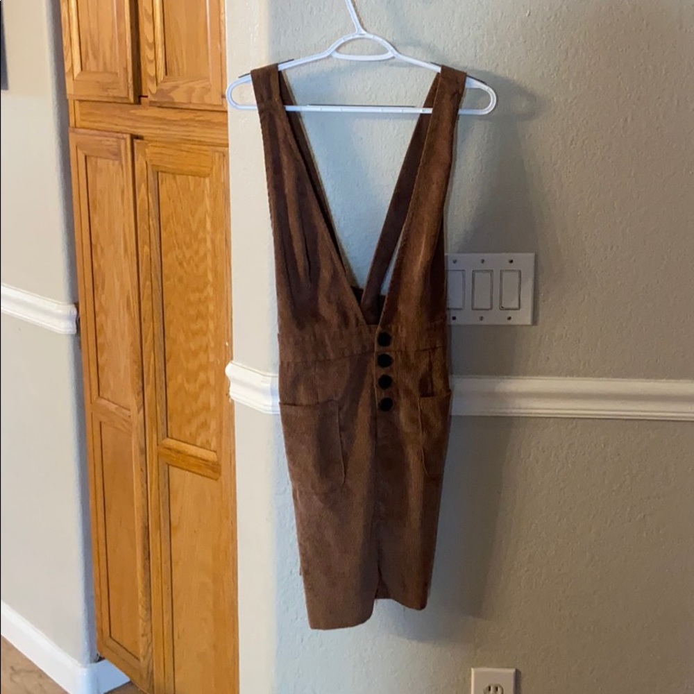 Tanish brown corduroy bodycon dress